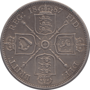 1887 FLORIN ( EF ) - Florin - Cambridgeshire Coins