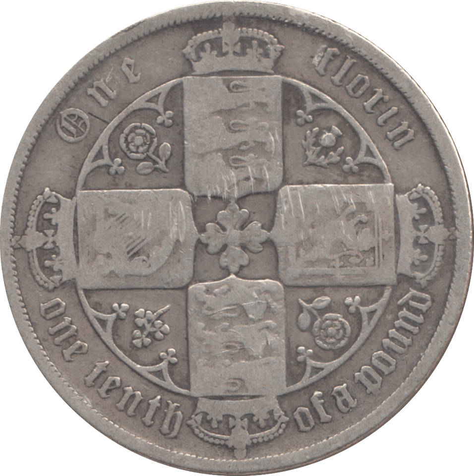 1887 FLORIN ( F ) 14 - Florin - Cambridgeshire Coins