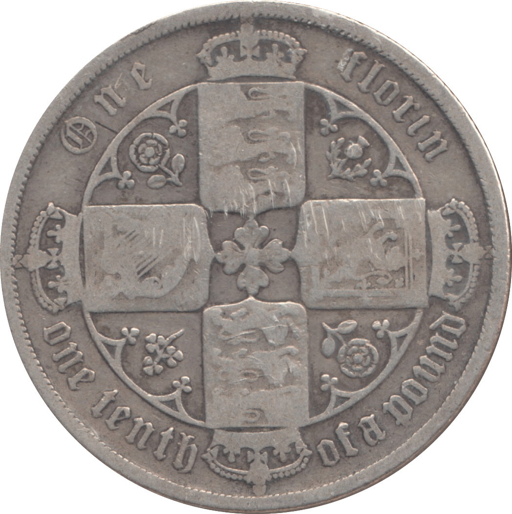 1887 FLORIN ( F ) 14 - Florin - Cambridgeshire Coins