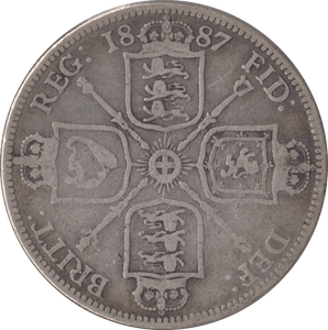 1887 FLORIN ( FINE ) - FLORIN - Cambridgeshire Coins