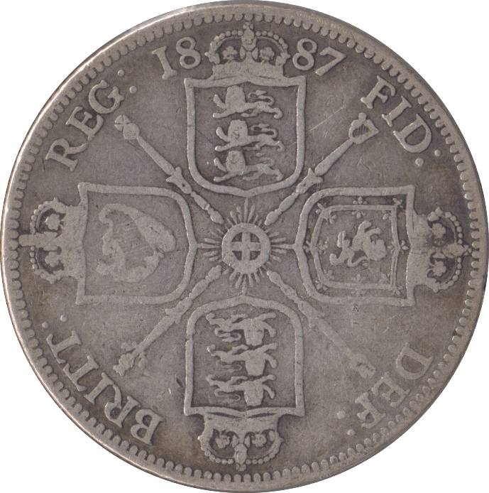 1887 FLORIN ( FINE ) - FLORIN - Cambridgeshire Coins