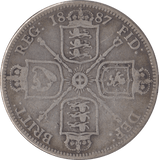 1887 FLORIN ( FINE ) - FLORIN - Cambridgeshire Coins