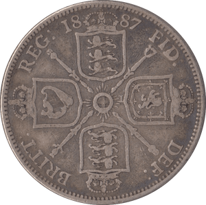 1887 FLORIN ( FINE ) - FLORIN - Cambridgeshire Coins