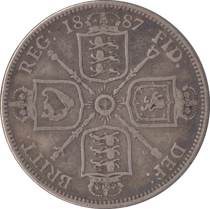 1887 FLORIN ( FINE ) - FLORIN - Cambridgeshire Coins