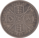 1887 FLORIN ( FINE ) - FLORIN - Cambridgeshire Coins