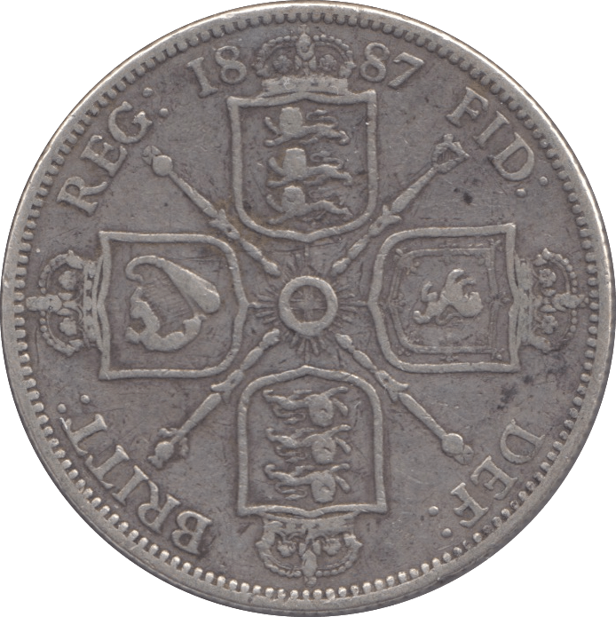 1887 FLORIN ( FINE ) - FLORIN - Cambridgeshire Coins