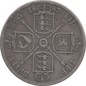 1887 FLORIN ( FINE ) - Florin - Cambridgeshire Coins
