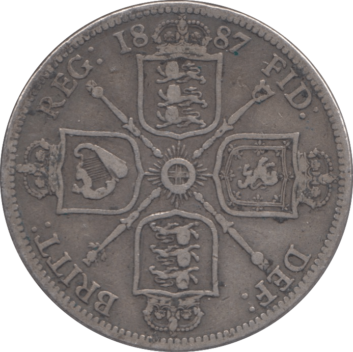 1887 FLORIN ( FINE ) - Florin - Cambridgeshire Coins