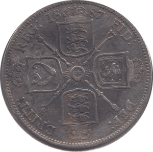 1887 FLORIN ( GF ) 30 - Florin - Cambridgeshire Coins