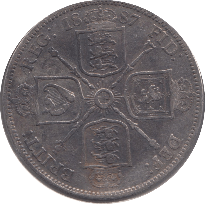 1887 FLORIN ( GF ) 30 - Florin - Cambridgeshire Coins
