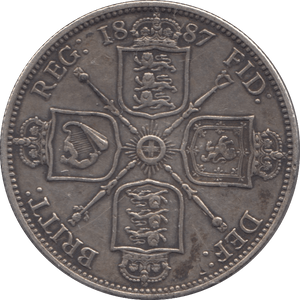 1887 FLORIN ( GVF ) - Florin - Cambridgeshire Coins