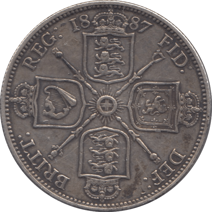 1887 FLORIN ( GVF ) - Florin - Cambridgeshire Coins