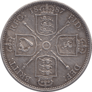 1887 FLORIN ( GVF ) - FLORIN - Cambridgeshire Coins
