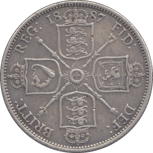 1887 FLORIN ( GVF ) - Florin - Cambridgeshire Coins
