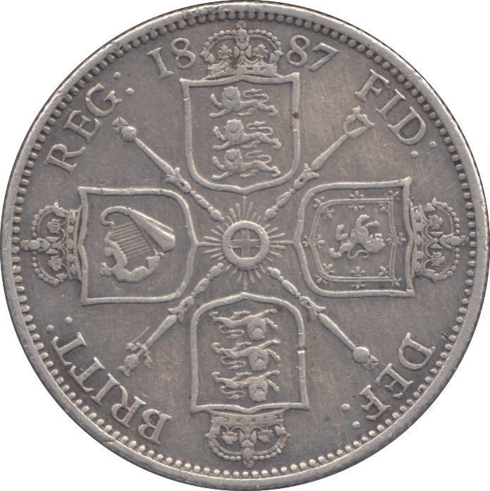 1887 FLORIN ( GVF ) - Florin - Cambridgeshire Coins