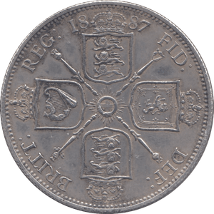 1887 FLORIN ( GVF ) - Florin - Cambridgeshire Coins