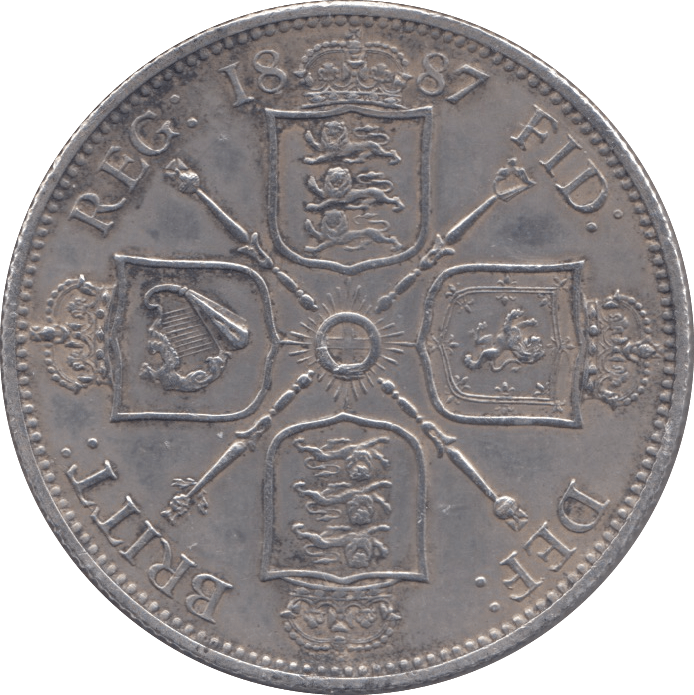 1887 FLORIN ( GVF ) - Florin - Cambridgeshire Coins