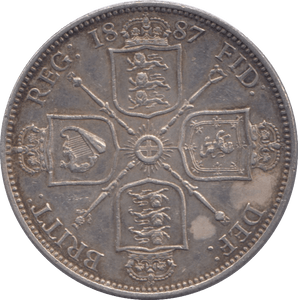 1887 FLORIN ( GVF ) - FLORIN - Cambridgeshire Coins