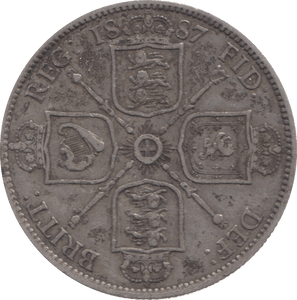 1887 FLORIN ( VF ) 25 - Florin - Cambridgeshire Coins