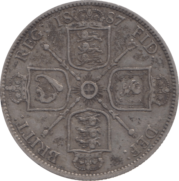 1887 FLORIN ( VF ) 25 - Florin - Cambridgeshire Coins