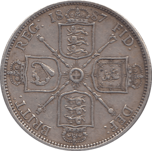 1887 FLORIN ( VF ) 3 - Florin - Cambridgeshire Coins
