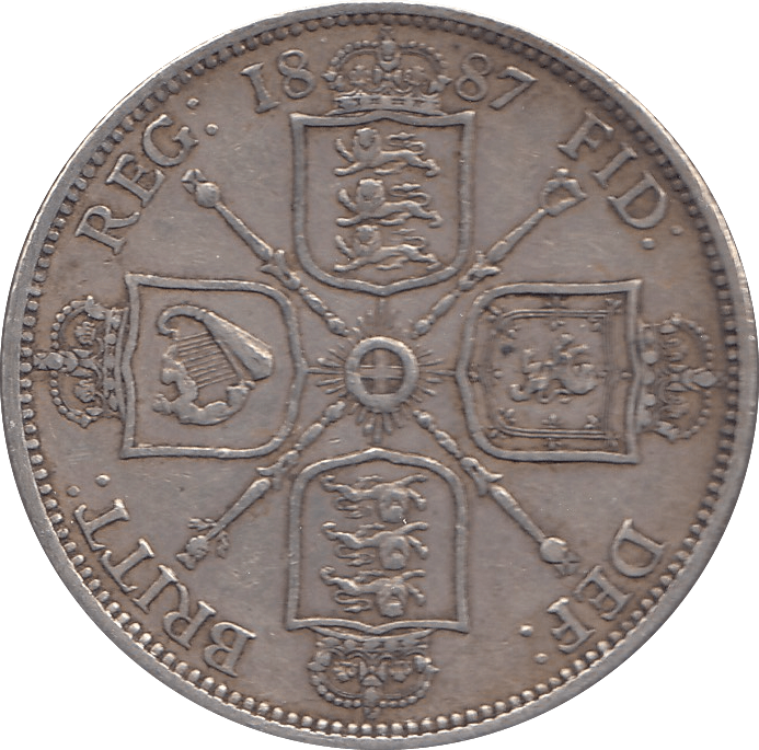 1887 FLORIN ( VF ) 3 - Florin - Cambridgeshire Coins