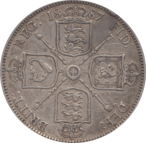 1887 FLORIN ( VF ) - Florin - Cambridgeshire Coins