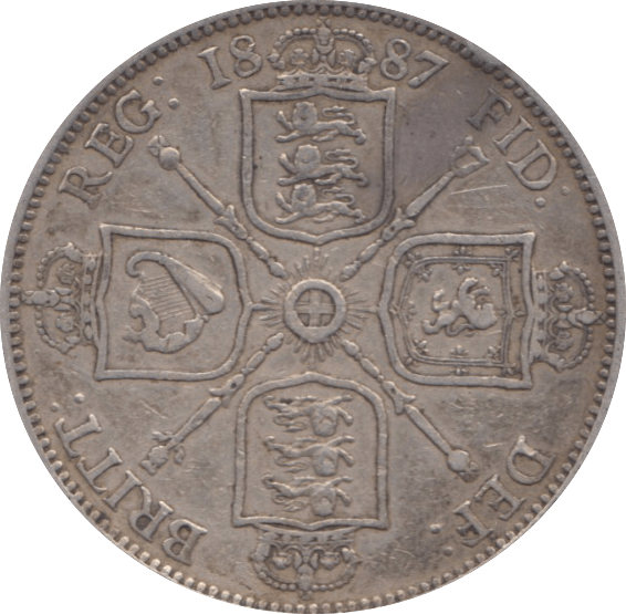 1887 FLORIN ( VF ) - Florin - Cambridgeshire Coins