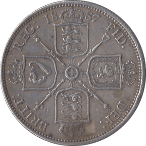 1887 FLORIN ( VF ) - FLORIN - Cambridgeshire Coins