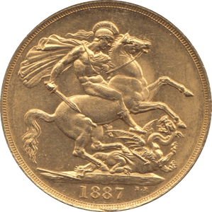 1887 GOLD DOUBLE SOVEREIGN ( AUNC ) - Double Sovereign - Cambridgeshire Coins