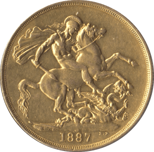 1887 GOLD DOUBLE SOVEREIGN ( AUNC ) - Double Sovereign - Cambridgeshire Coins