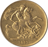 1887 GOLD DOUBLE SOVEREIGN ( AUNC ) - Double Sovereign - Cambridgeshire Coins