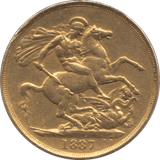 1887 GOLD DOUBLE SOVEREIGN ( FINE ) - Double Sovereign - Cambridgeshire Coins