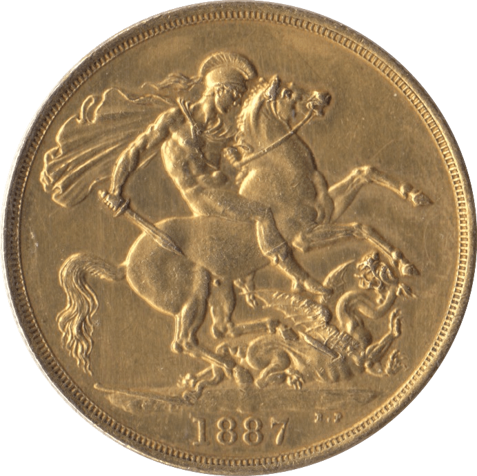 1887 GOLD DOUBLE SOVEREIGN TWO POUNDS ( AUNC ) - Double Sovereign - Cambridgeshire Coins