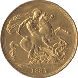 1887 GOLD DOUBLE SOVEREIGN TWO POUNDS ( AUNC ) - Double Sovereign - Cambridgeshire Coins