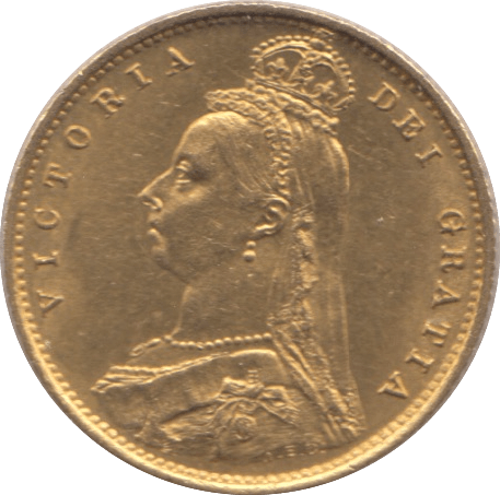 1887 GOLD HALF SOVEREIGN ( AUNC ) REF 1 - Half Sovereign - Cambridgeshire Coins