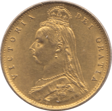 1887 GOLD HALF SOVEREIGN ( AUNC ) REF 2 - Half Sovereign - Cambridgeshire Coins