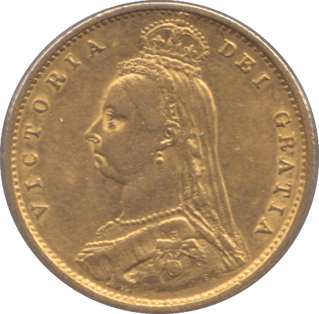 1887 GOLD HALF SOVEREIGN ( AUNC ) REF 4 - Half Sovereign - Cambridgeshire Coins