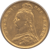 1887 GOLD HALF SOVEREIGN ( AUNC ) REF 4 - Half Sovereign - Cambridgeshire Coins