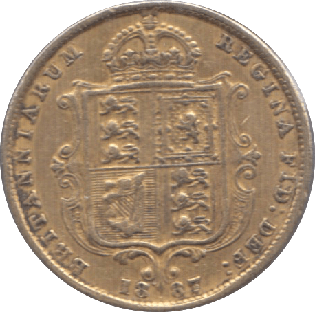 1887 GOLD HALF SOVEREIGN ( GVF ) - Half Sovereign - Cambridgeshire Coins