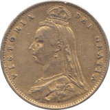 1887 GOLD HALF SOVEREIGN ( GVF ) - Half Sovereign - Cambridgeshire Coins