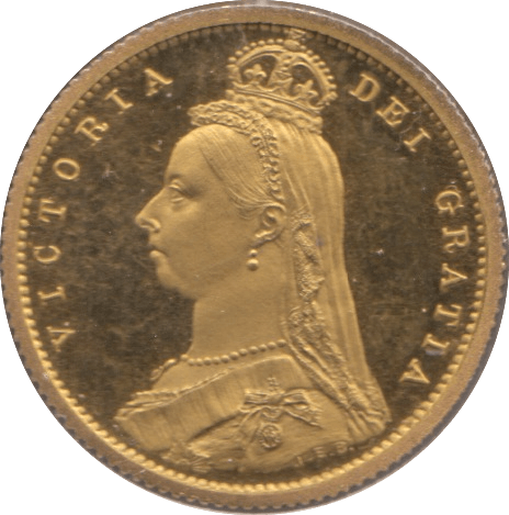 1887 GOLD HALF SOVEREIGN ( PROOF ) REF 1 - Half Sovereign - Cambridgeshire Coins