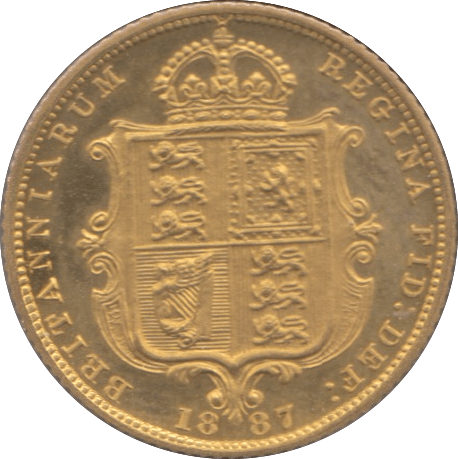 1887 GOLD HALF SOVEREIGN ( PROOF ) REF 2 - Half Sovereign - Cambridgeshire Coins