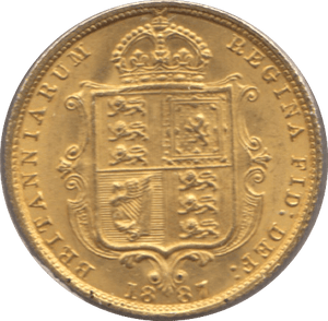 1887 GOLD HALF SOVEREIGN ( UNC ) 3 - Half Sovereign - Cambridgeshire Coins