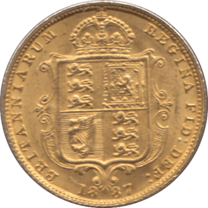 1887 GOLD HALF SOVEREIGN ( UNC ) 4 - Half Sovereign - Cambridgeshire Coins