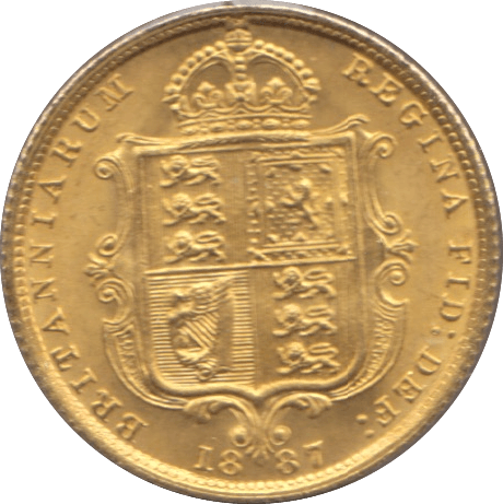 1887 GOLD HALF SOVEREIGN ( UNC ) REF 1 - Half Sovereign - Cambridgeshire Coins