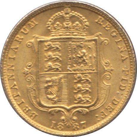1887 GOLD HALF SOVEREIGN ( UNC ) REF 3 - Half Sovereign - Cambridgeshire Coins
