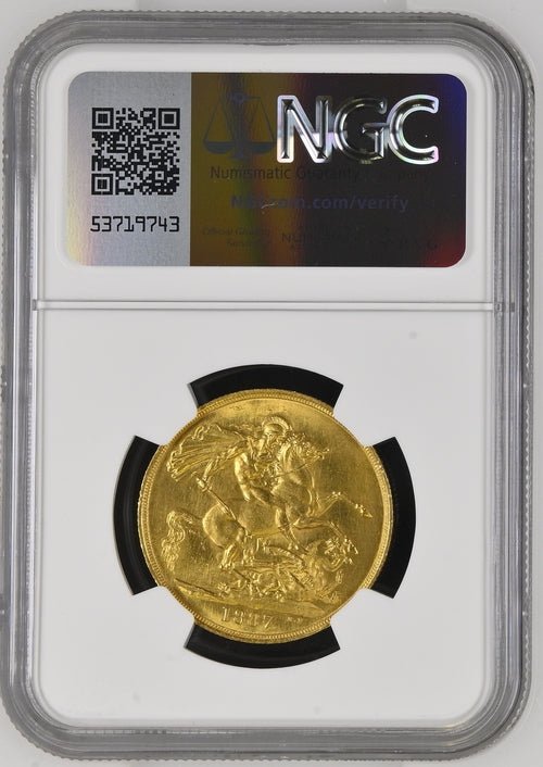 1887 GOLD PROOF DOUBLE SOVEREIGN (NGC) MS63 - NGC GOLD PROOF COINS - Cambridgeshire Coins