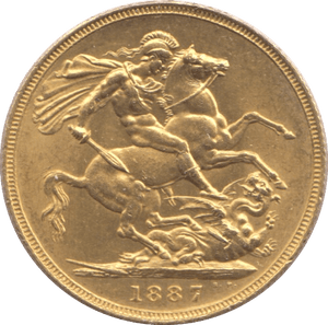 1887 GOLD SOVEREIGN ( AUNC ) - Sovereign - Cambridgeshire Coins
