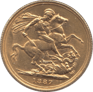 1887 GOLD SOVEREIGN ( AUNC ) SYDNEY MINT - Sovereign - Cambridgeshire Coins